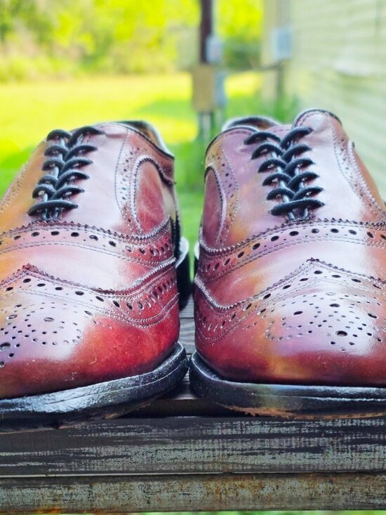 Allen Edmonds McAllister Brown 10-D Oxford Wingtip Mens Leather Dress Shoes main image 13